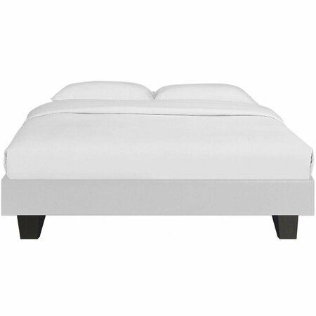 HOMEROOTS 11 x 79 x 85.4 in. White Platform King Size Bed 397008